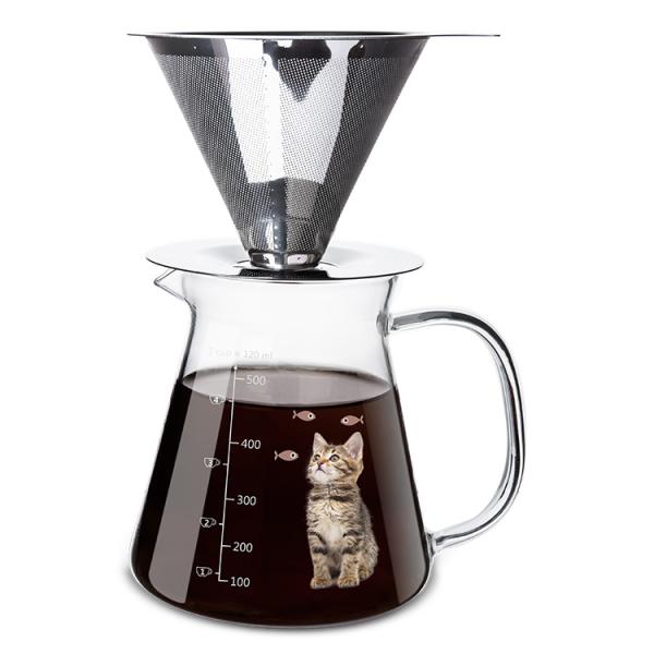 Home Usage wholesale Unique Factory Glass Hand Flush the coffee pot