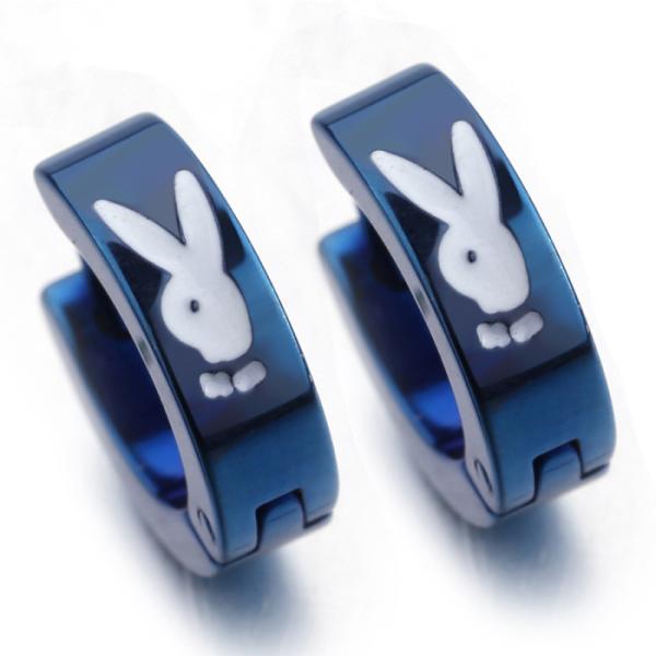 Australia fashion body piercing jewelry rabbit hoop earrings for boys