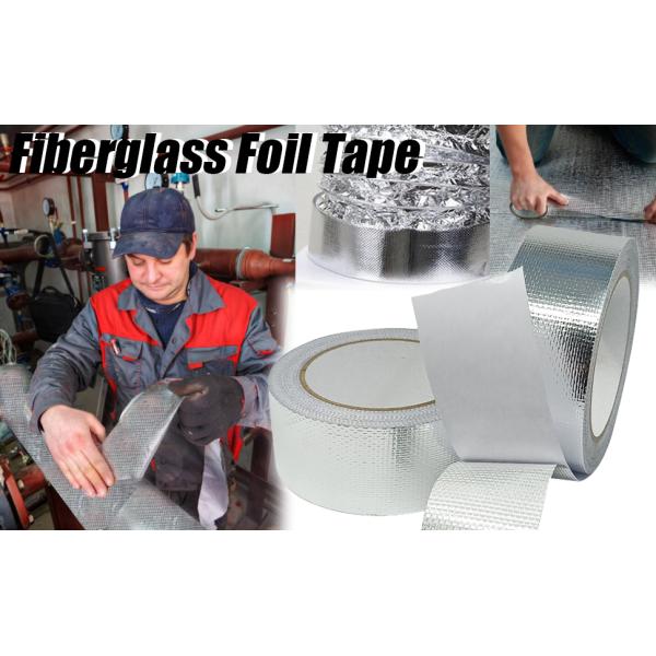 Aluminum Tape, Silver Fiberglass Foil Tapes, Temperature Adhesive Insulation Tape, Thermal Duct Tape For Ductwork