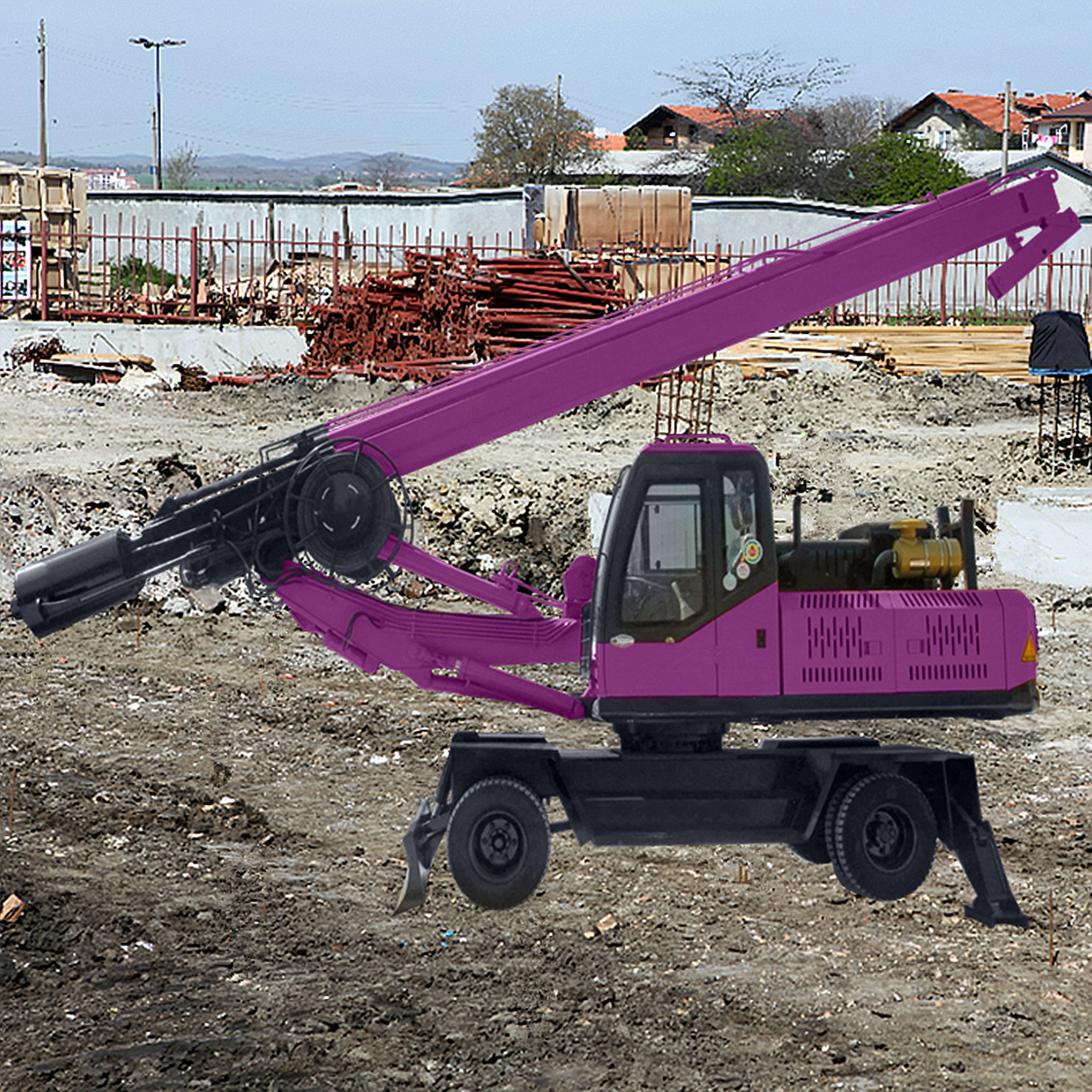 Rotary Drilling Rig Municipal Construction Pile Borehole Drilling Machine Hydraulic  Drilling Rig