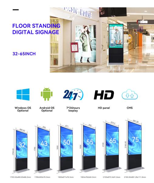 32 Inch Totem Digital Lcd Display Signage Information Monitors Touch Screen Indoor Interactive Kiosk