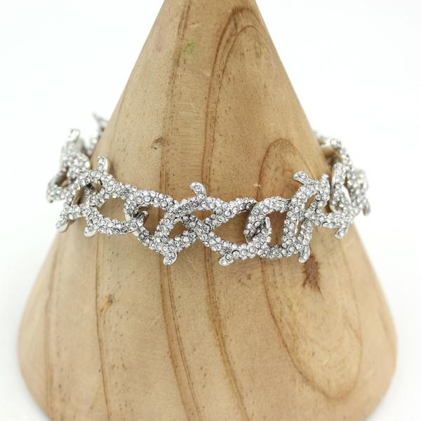 New Arrival Hip Hop Jewelry Nickel Free Rhinestone Gold Plated Cuban Chain Bracelets For Women Men Girls Jewelry Gifts