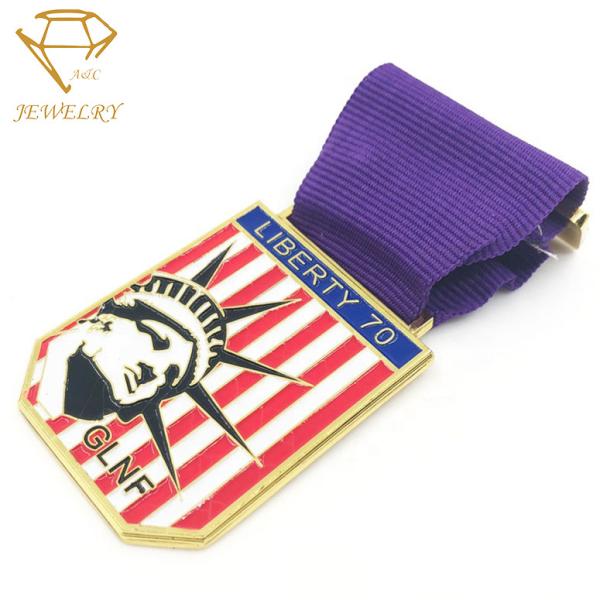 No Fade non allergy Embossed Custom Award Medals Steel Die Casting