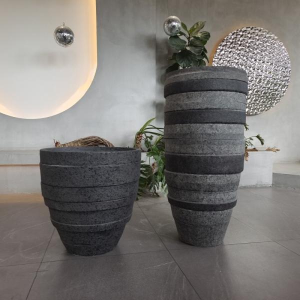 Tall Large Resin FRP Fiberglass Flower Pots Logo Customized