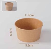 Envases de papel desechables de microondas de 500 ml en recipientes de papel para llevar