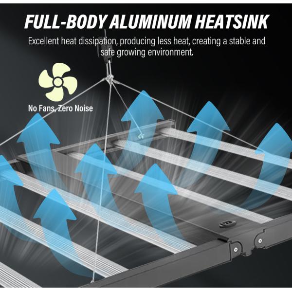 640W grow bars 0-10Volt Dimming RJ45 Channel 6 bars grow light for indoors or greenhouse medical plants cultivation