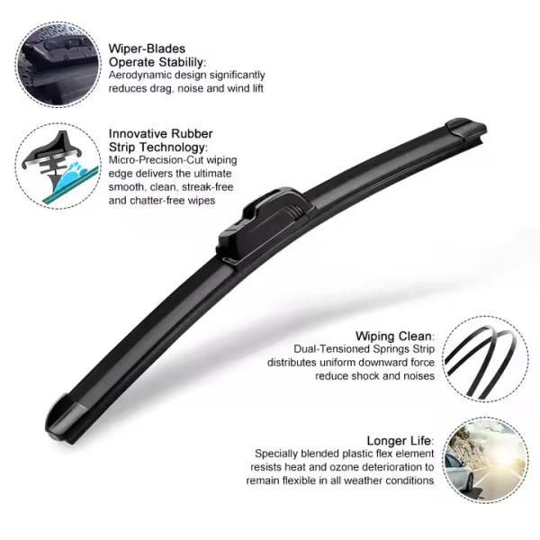 Conventional Toyota RAV4 Front Wiper Blades Frameless 21 Inch