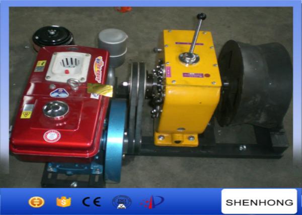 50KN Diesel Wire Rope Winch / Belt Driven 400MM Diameter Cable Drum Winch