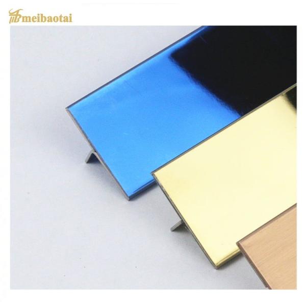 304 Stainless Steel Tile Edge Trim T10 X 3048mm with Mirror Surface for Corner Protection