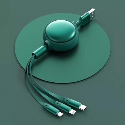 Retractable 3 In 1 Micro USB Cable , 120cm Type C Data Cables ODM
