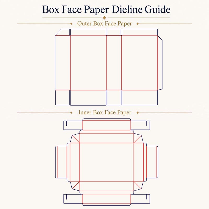 Luxury Facial Mask Skincare Packaging Boxes Drawer Set Embossed Gold Foil
