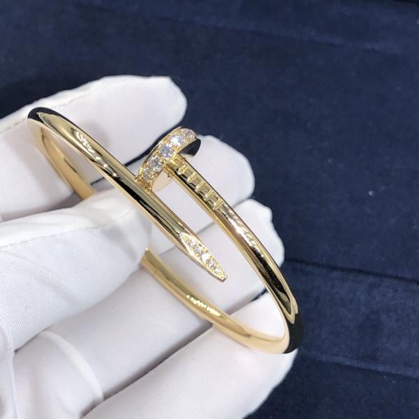 Elegant Car Tier 18k GoldJuste Un Clou Bracelet  Natural Diamonds Real Gold Real Diamonds