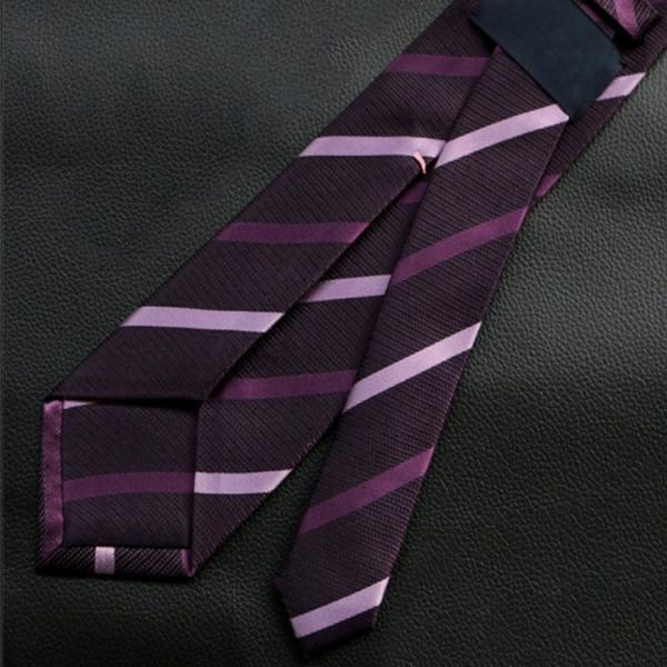 Customized Company Logo Men's Neck Tie  Fashion Neckties Italian Silk Fancy Stripe Ties