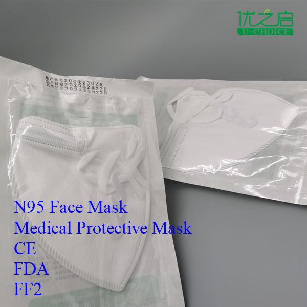 High Breathability N95 Pollution Mask , Single Use White Surgical Mask