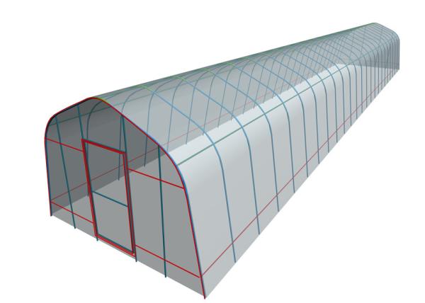 6x4m Strong Small Plastic Greenhouse With Ventilation Irrigation System