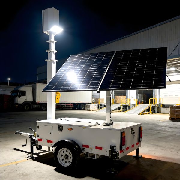 Trailer Lighting Tower High Efficiency Solar Light Tower Waterproof Housing Mobile Light Tower Manufacturers
