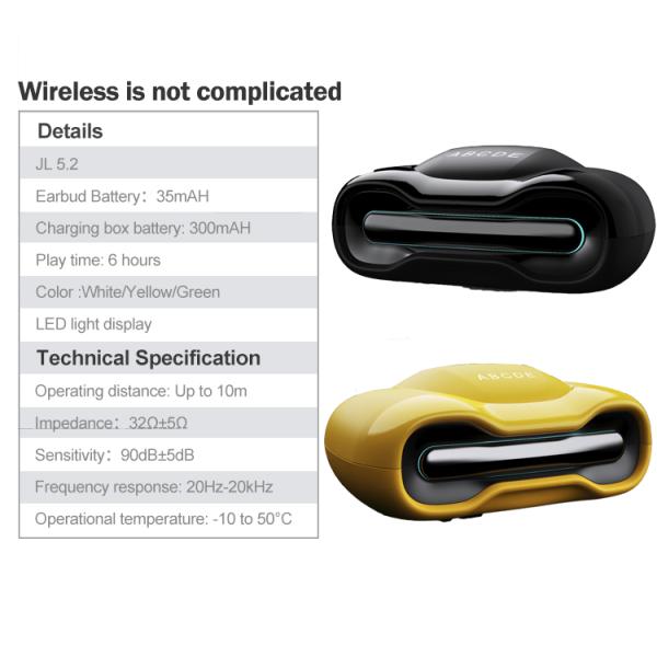 E - Sports Bluetooth Gaming Headphones No Delay Wireless Stereo Sound Effect TWS Earphone