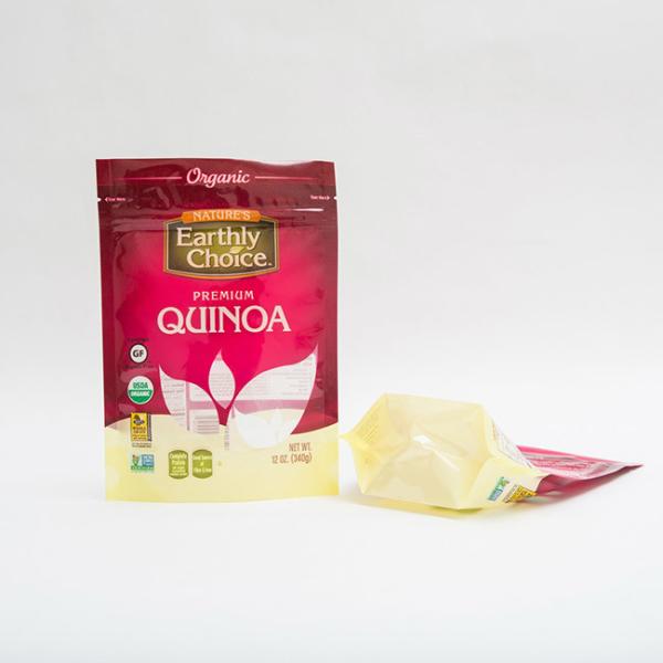 12OZ Quinoa Stand Up Pouch Gravure Printing Small Plastic Pouch Packaging