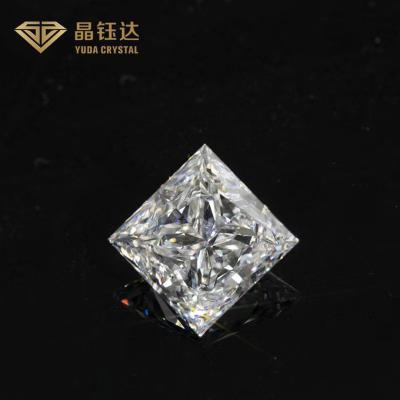 Laboratório fraco branco completo os diamantes crescidos gostam do corte para o anel