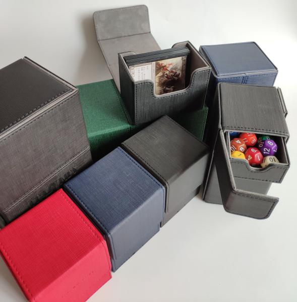 MTG Yugioh Boîte de pont en cuir Carton Haut de gamme en cuir PU