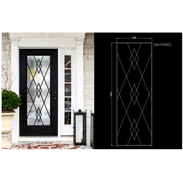 Декоративное чугунное стекло для агона двери заполнило сформированный размер дюйма 22*64