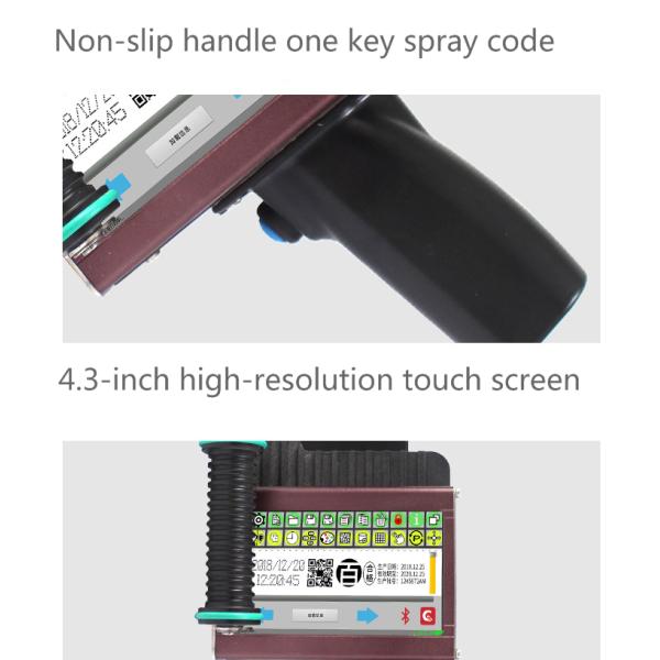 Carton Printing TIJ Printer 10CM Four-Nozzle Portable Inkjet Printer for Frozen Food