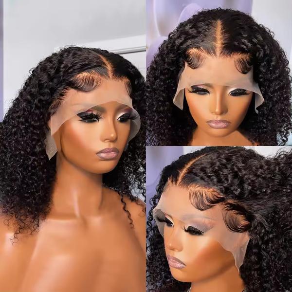Kinky Curly Glueless Full Hd Lace Wigs Human Hair Wigs for Full Coverage Density 180%