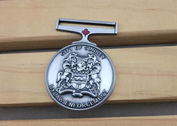 3D Zinc Alloy Die Casting Custom Awards Medals , Antique Police Medal