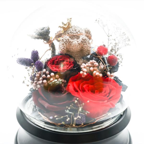 Beautiful Preserved Rose Glass Dome Gift For Valentine's Day / Anniversary