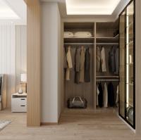 Laca de madeira 6x6 Walk In Closet Armário Dressing Room pré-fabricado