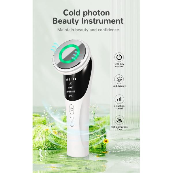 Hot Cold Compress And Red Light Therapy Micro Current Face Device Electric Heating 3W