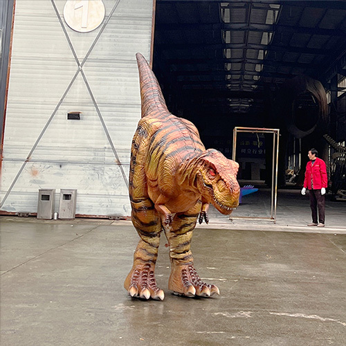 Silicone Rubber Hidden Legs Realistic Walking Dinosaur Costume Velociraptor Suit