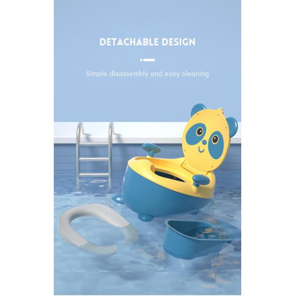 Cartoon Panda Shape Baby Potty Toilet with Custom Logo EN71 Certified Blue/Yellow/White/Black