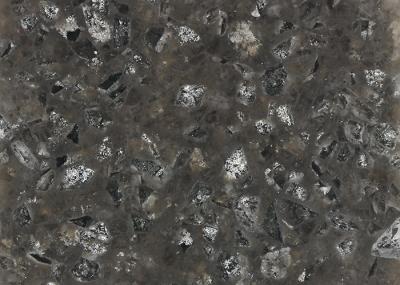 Black Galaxy Sparkle Quartz Countertop Slabs For Kitchen Acid Resistant