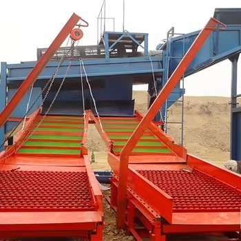 200tph Capacity Portable Gold Trommel Wash Plant with 28m Head and 20'GP Container for Precise Gold Recovery