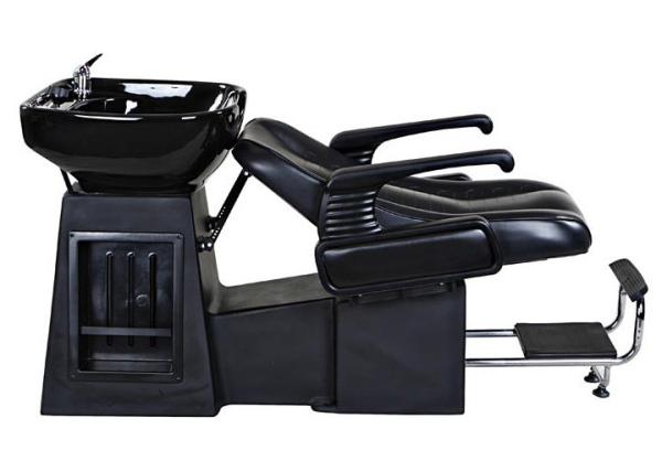 Traditional Backwash Reclining Shampoo Chair With Footrest , Salon Shampoo Units