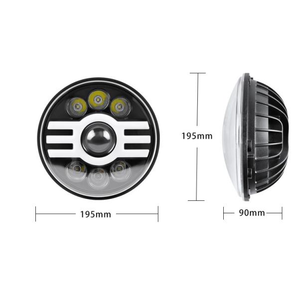 75W 7 Inch Waterproof  DRL Halo Fog Lights Auto Accessories
