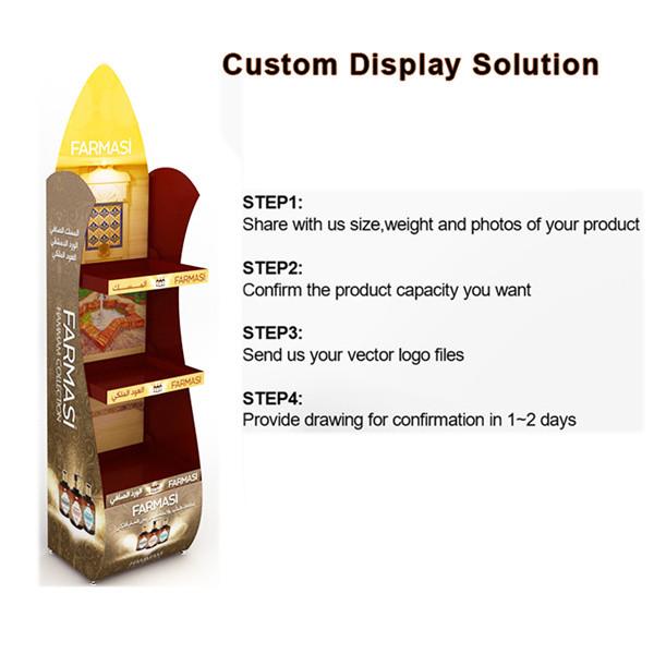 Strong Metal 4 Layers Custom Design Advertising Poster Product Display Stand with wheels