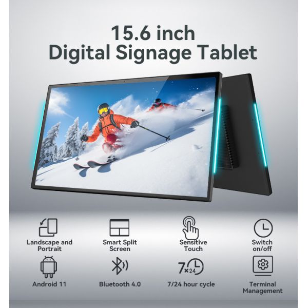 15.6-inch RK3566 Quad-Core Android Tablet PC with 1080p IPS Display and POE NFC RFID Support for Conference Rooms