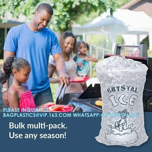 10 Lb. Plastic Drawstring Ice Bags 12 X 21 Inch Heavy-Duty Plastic Ice Bags With Plastic Drawstring (2mil Thickness)