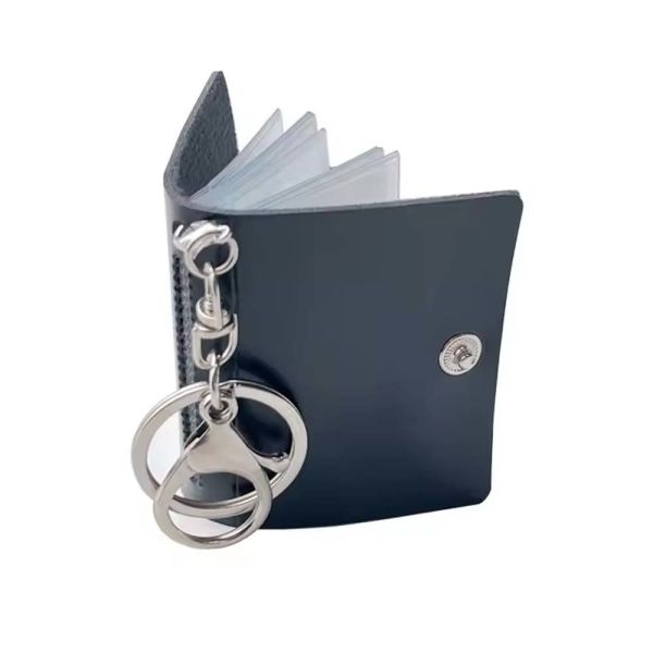 Portable Diy Sublimation Mini Photo Album Keychain Custom PU Leather With Inner PVC Pages Blank Photo Frame Keyring