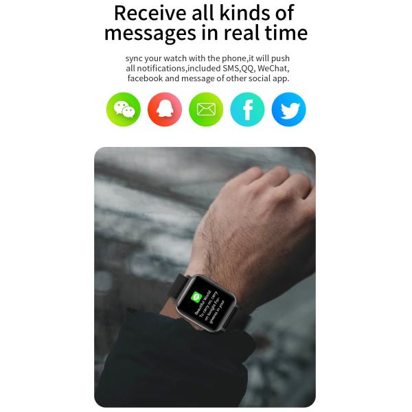 IP68 MSG 1.54 Inch Waterproof Sport Smart Watch