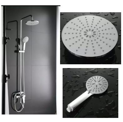 Thermostatic Mixer Shower Set Square Chrome Twin Head Exposed