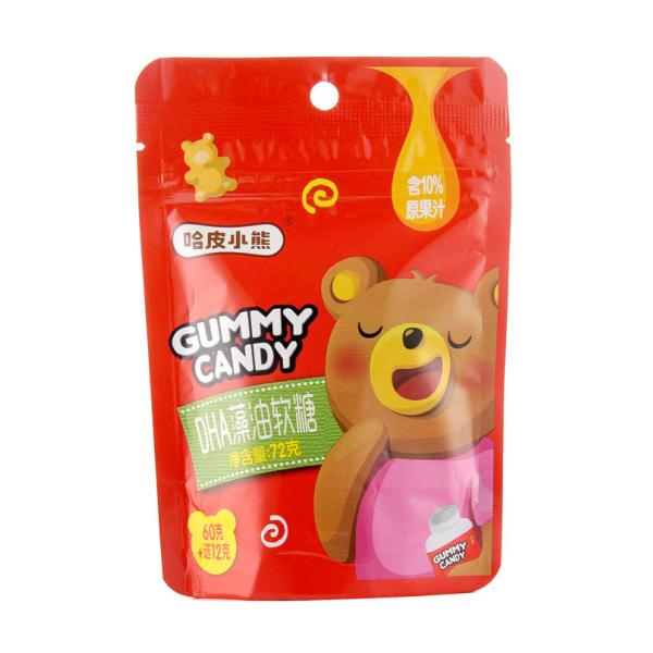 Novelty DHA Gummy Vitamins , Custom Made Gummy Candy With Sugar Coating
