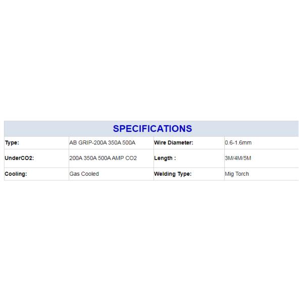 Gas Cooled Flexible Mig Welding Torch OTC 500A 5m Torch Spare Parts