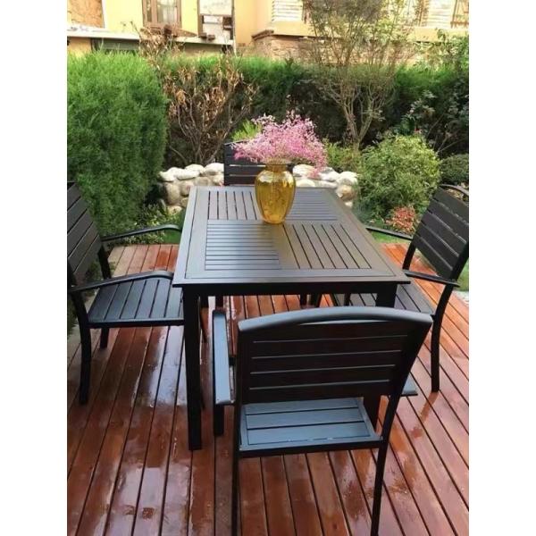 WPC Furniture Set Anti-Corrosion Patio Outdoor Outdoor Leisure Balcony Garden Cafe Outdoor Table And Chairs Set