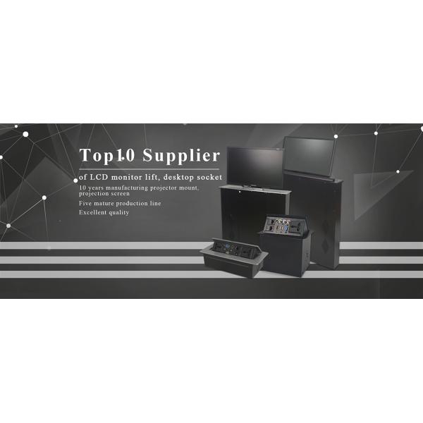 18.5 retractable monitor smart office computer lcd monitor lift mechanism for conference solution