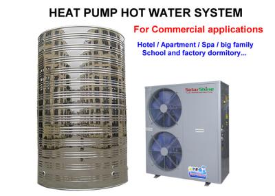 Energy Saving Commercial Heat Pump Water Heater System Scroll Compressor Type
