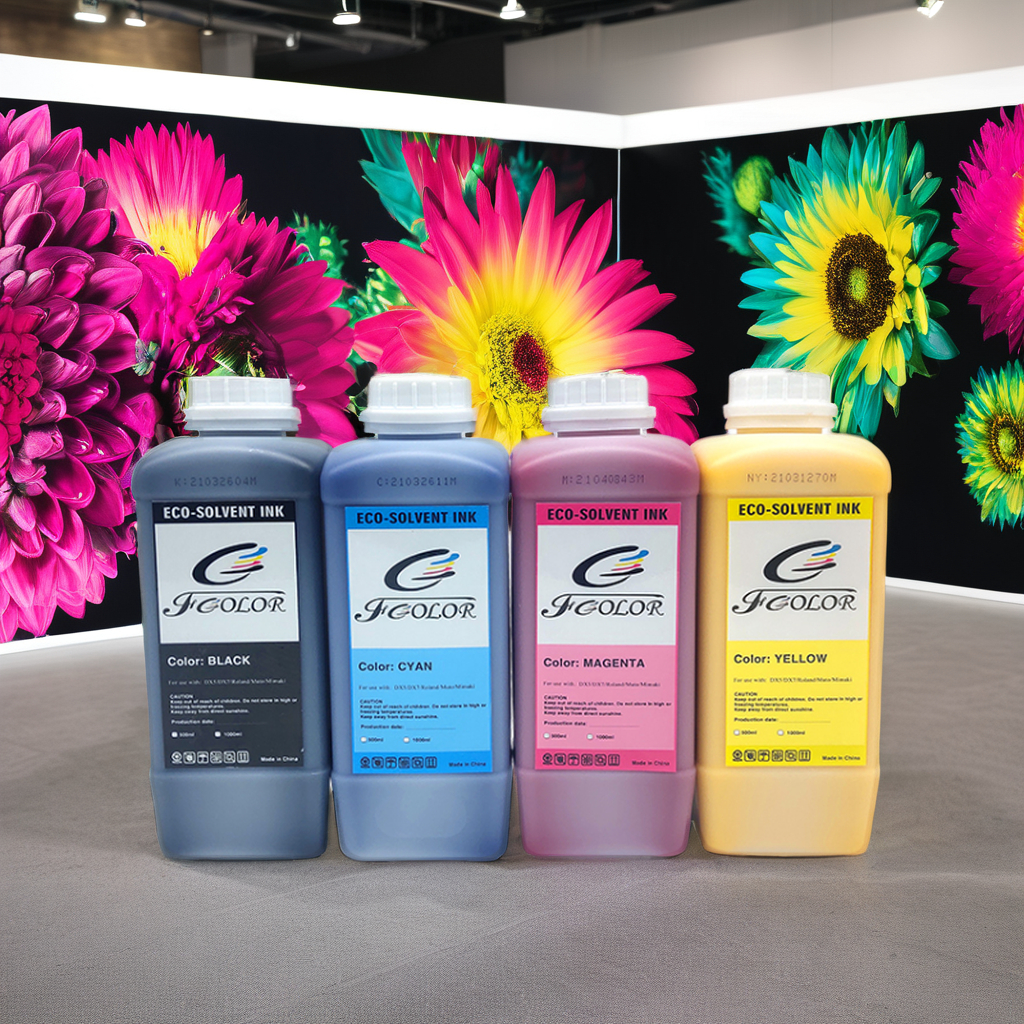FCOLOR Wholesale High Quality Eco Solvent Water Based Ink for Digital Printing for Dx5  DX7 XP600  I3200