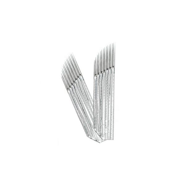 Silver Stainless SteelEyebrow Tattoo Manual Permanent Makeup Needle 15 Pins